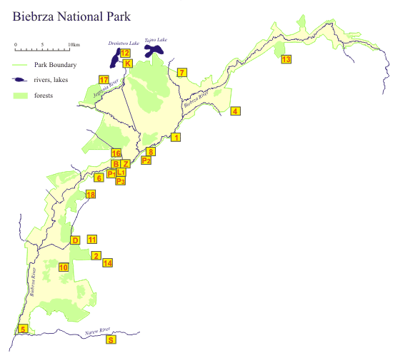 mapa parku narodowego